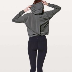 Lululemon gray cropped hoodie